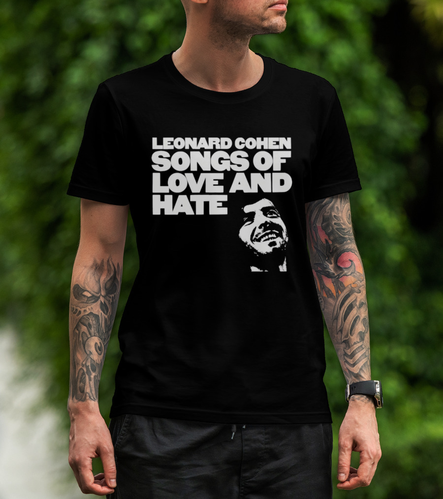 Leonard Cohen Songs Of Love And Hate Smiling T-Shirt