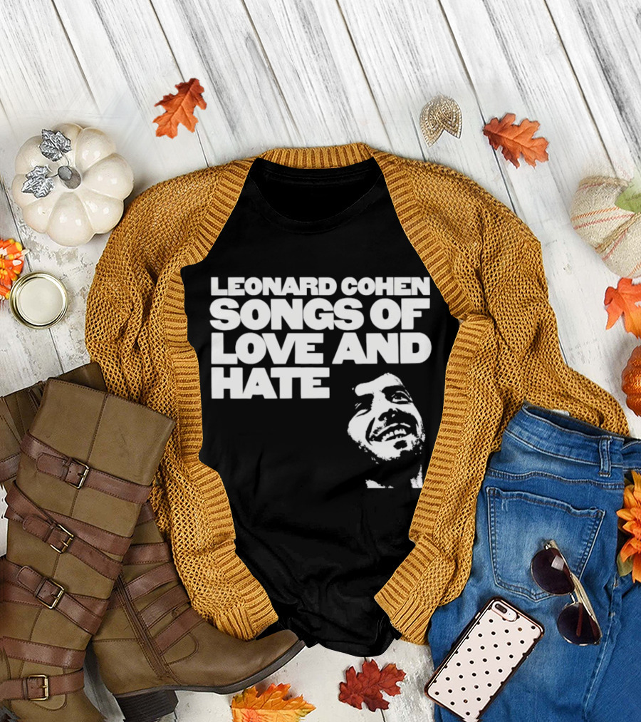 Leonard Cohen Songs of Love and Hate Smiling T-Shirt