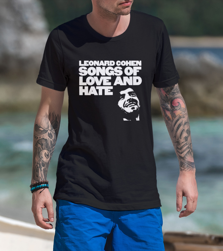 Leonard Cohen Songs Of Love And Hate Smiling T-Shirt