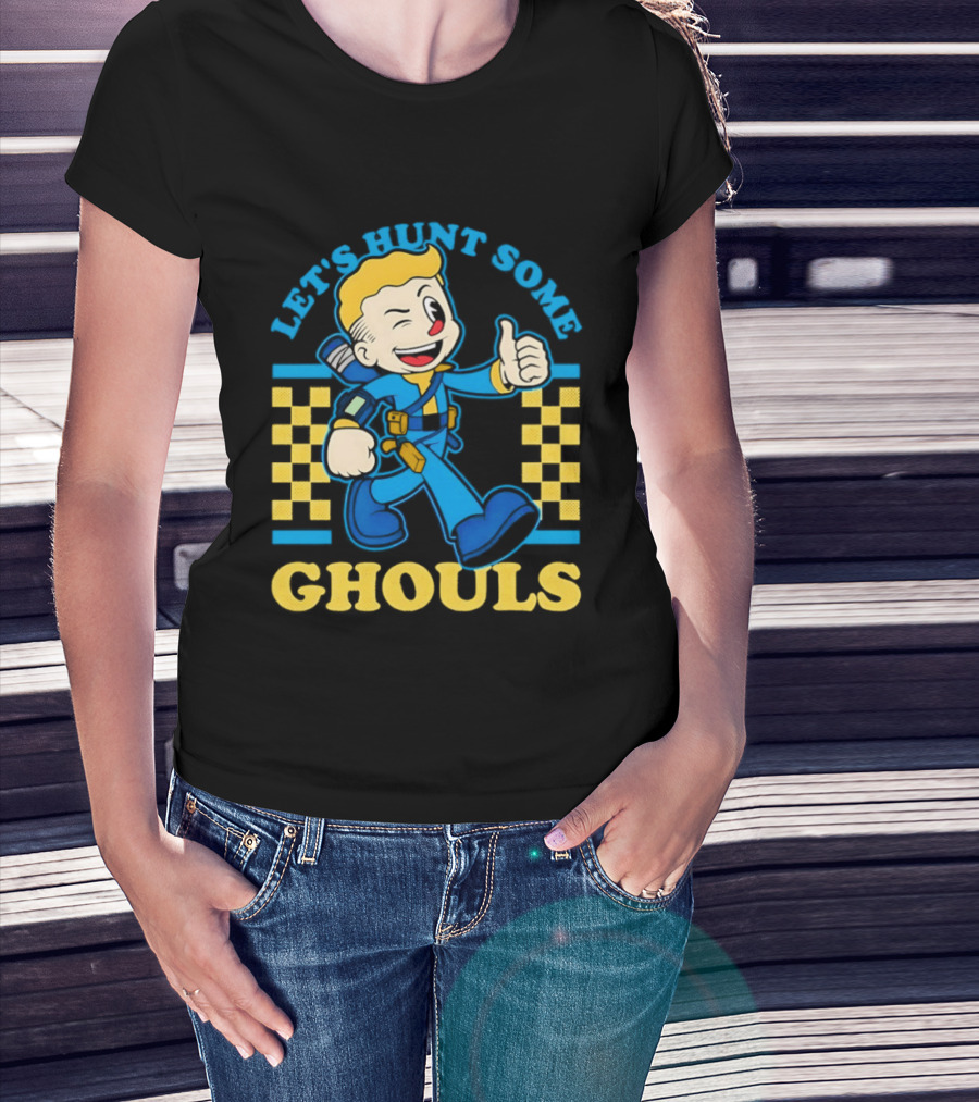 Let's Hunt Some Ghouls Vault Boy Thumbs Up Adventure T-Shirt