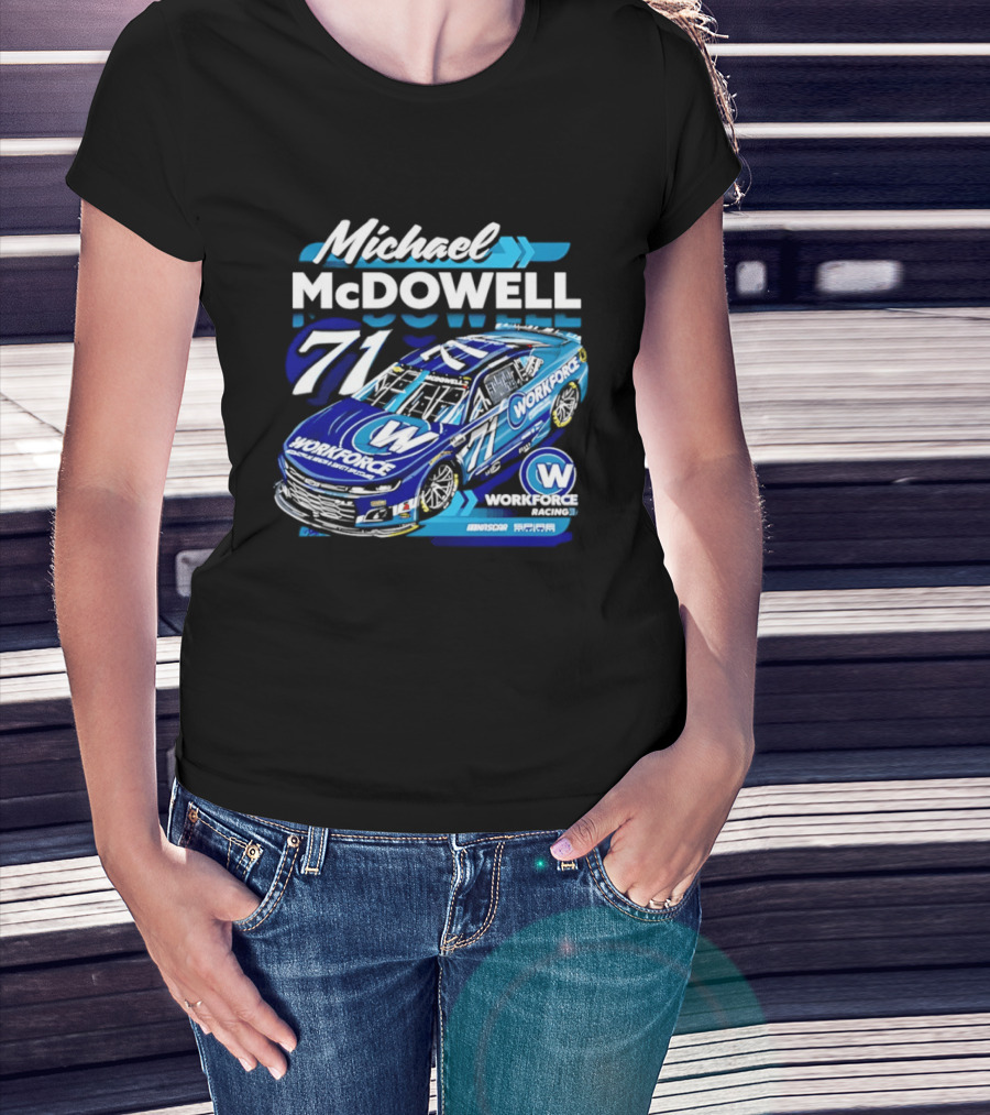 Michael McDowell 71 Workforce Racing Car NASCAR Team Racing T-Shirt