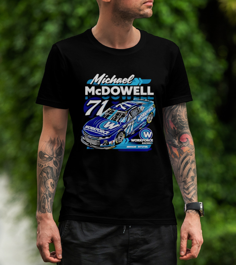 Michael McDowell 71 Workforce Racing Car NASCAR Team Racing T-Shirt