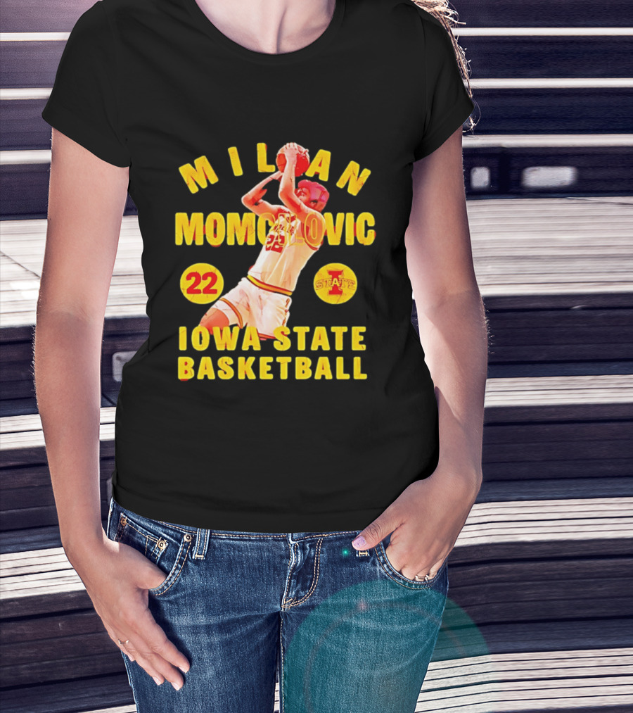 Milan Momcilovic 22 Iowa State Cyclones Basketball State 2026 T-Shirt