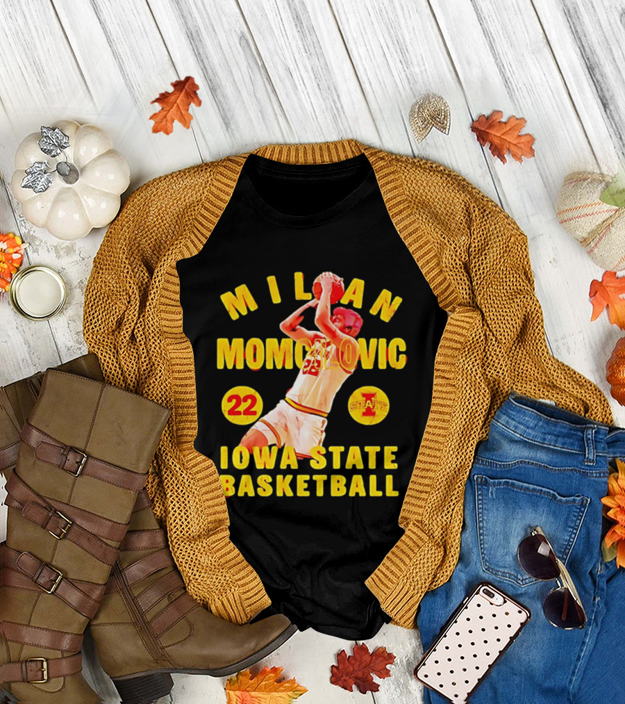 Milan Momcilovic 22 Iowa State Cyclones Basketball State 2026 T-Shirt