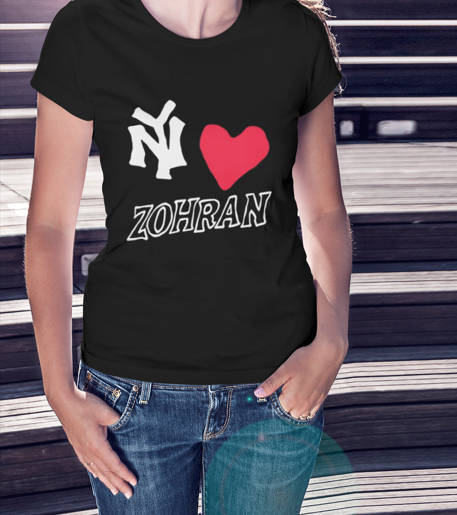NY Yankees Heart Zohran T-Shirt