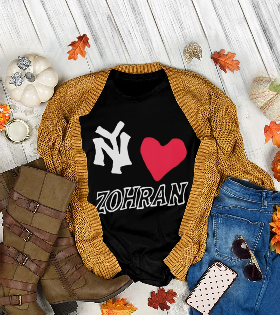 NY Yankees Heart Zohran T-Shirt