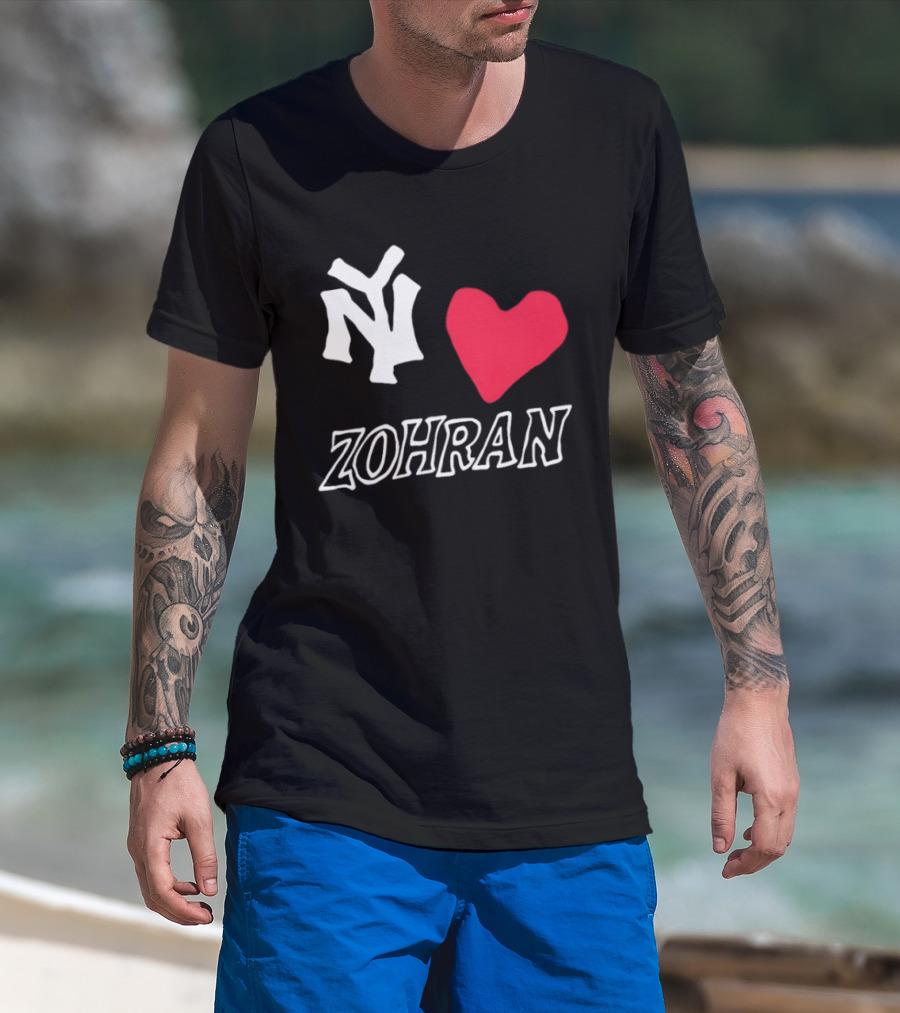 NY Yankees Heart Zohran T-Shirt