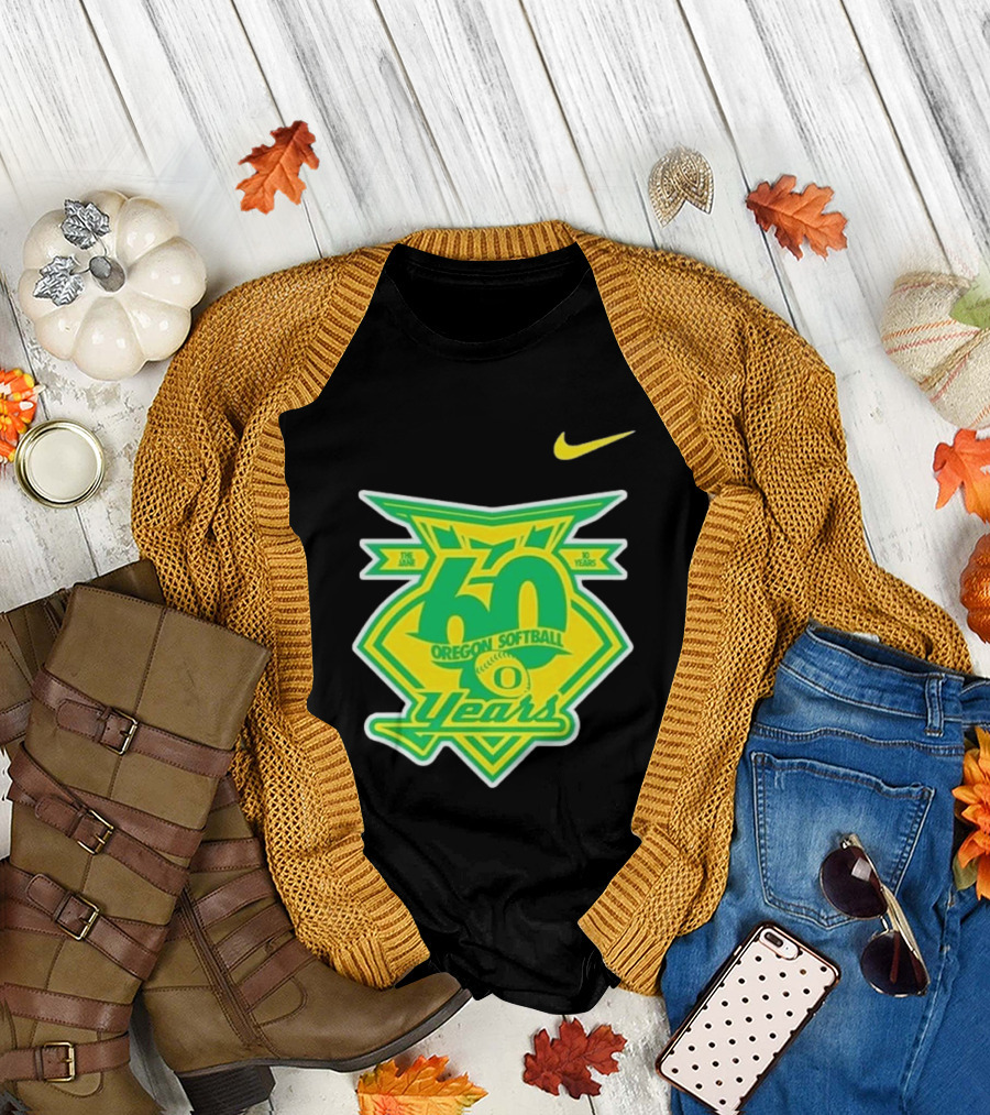 Nike Oregon Softball 60 Years Anniversary T-Shirt