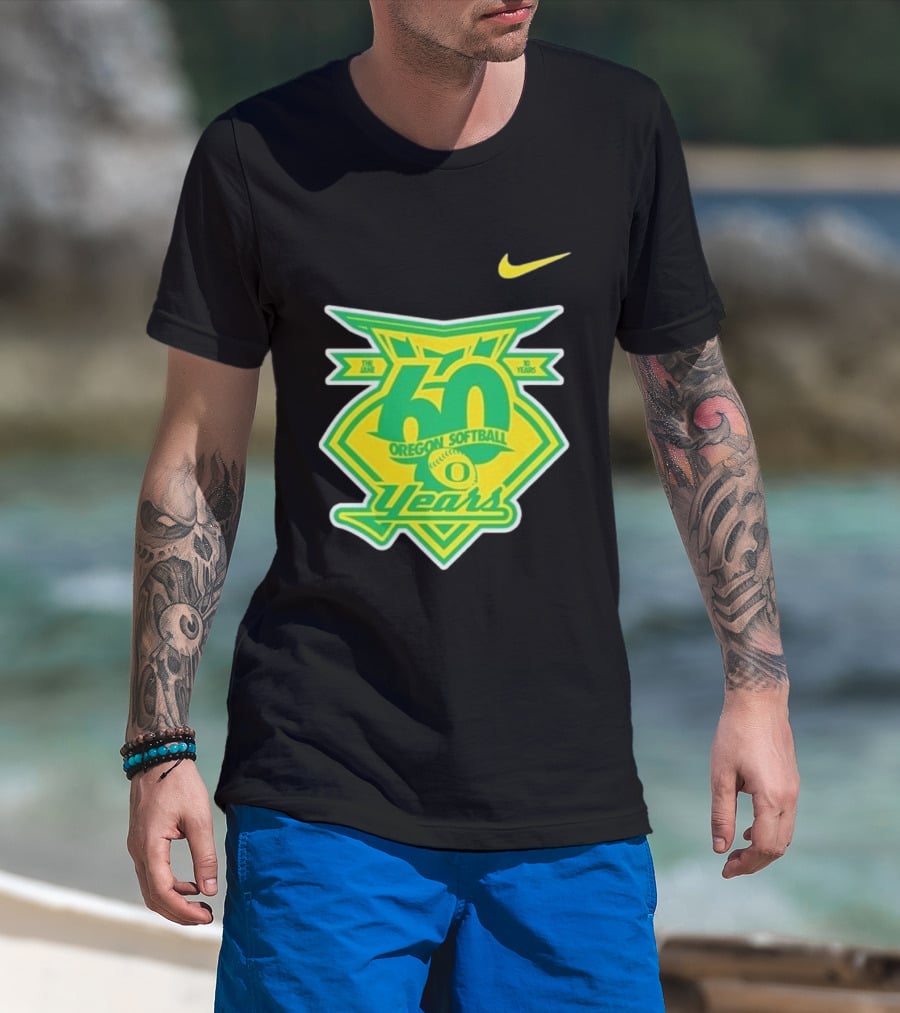 Nike Oregon Softball 60 Years Anniversary T-Shirt