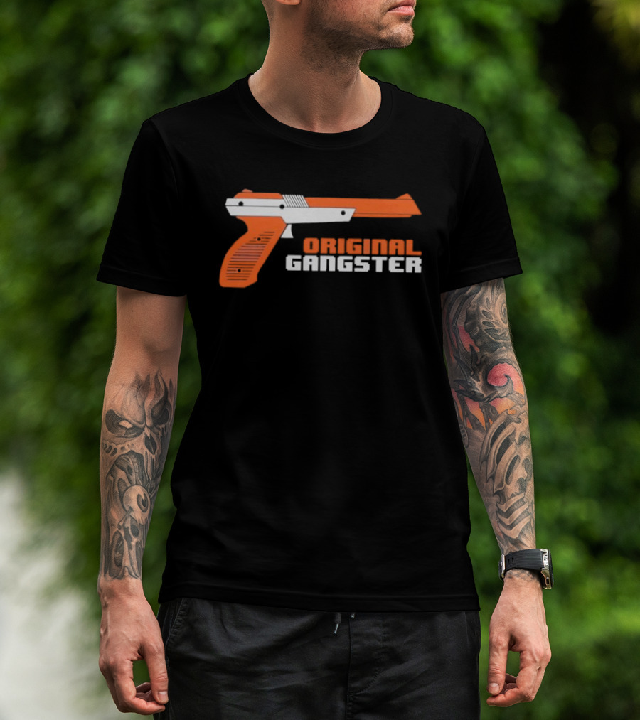 Original Gangster Orange Video Game Zapper Gun T-Shirt