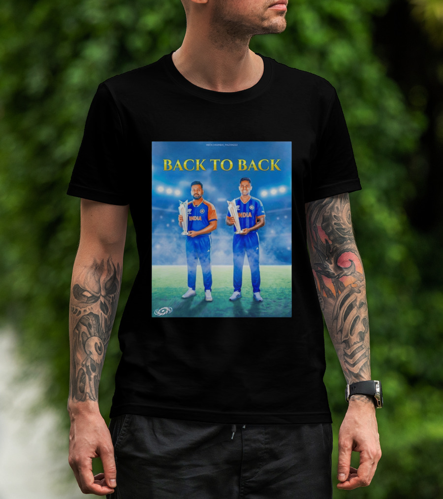 Back To Back India T20 World Cup Rohit Sharma Suryakumar Yadav T-Shirt