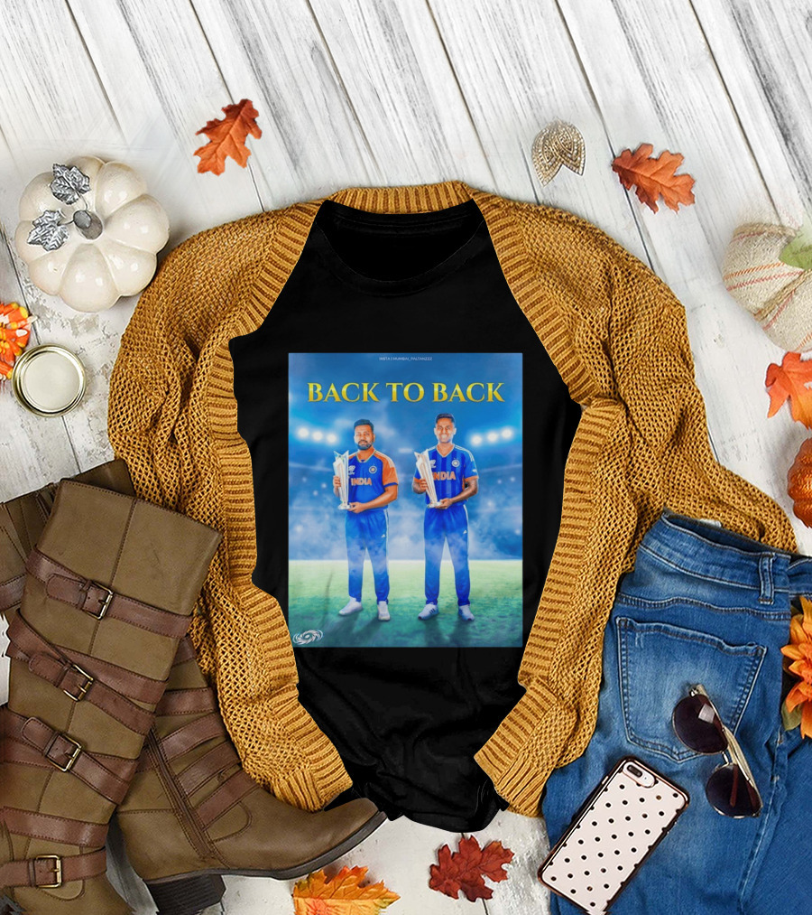 Back to Back India T20 World Cup Rohit Sharma Suryakumar Yadav T-Shirt