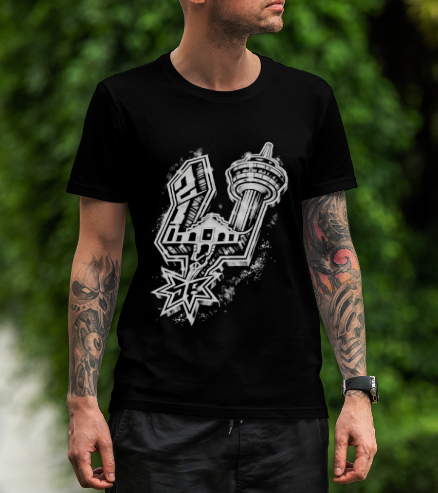 San Antonio Alamo Tower Spurs Star T-Shirt