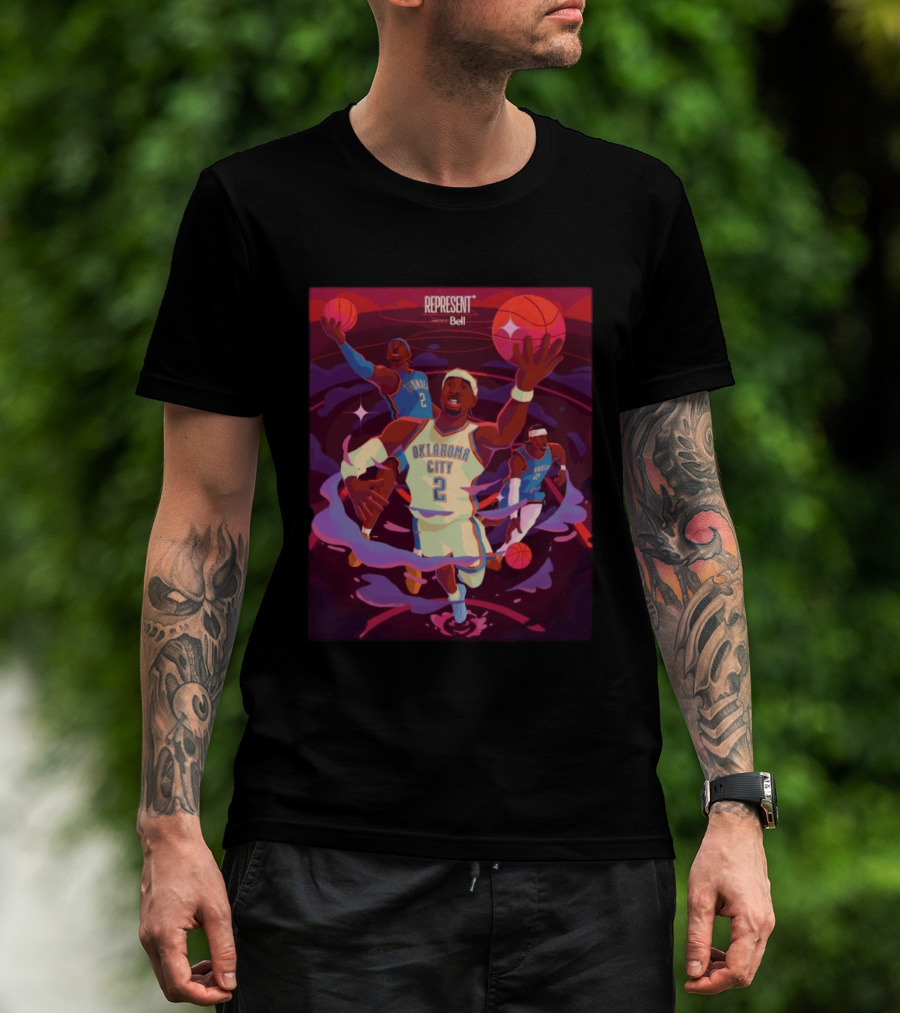 Oklahoma City Represent Bell Basketball SGA Number 2 T-Shirt