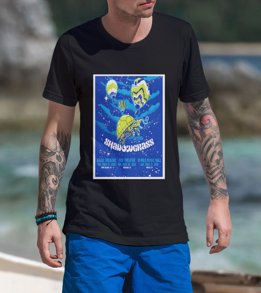 Shadowgrass Colorado 2026 Tour Aggie Theatre Fox Theatre 10 Mile Music Hall T-Shirt