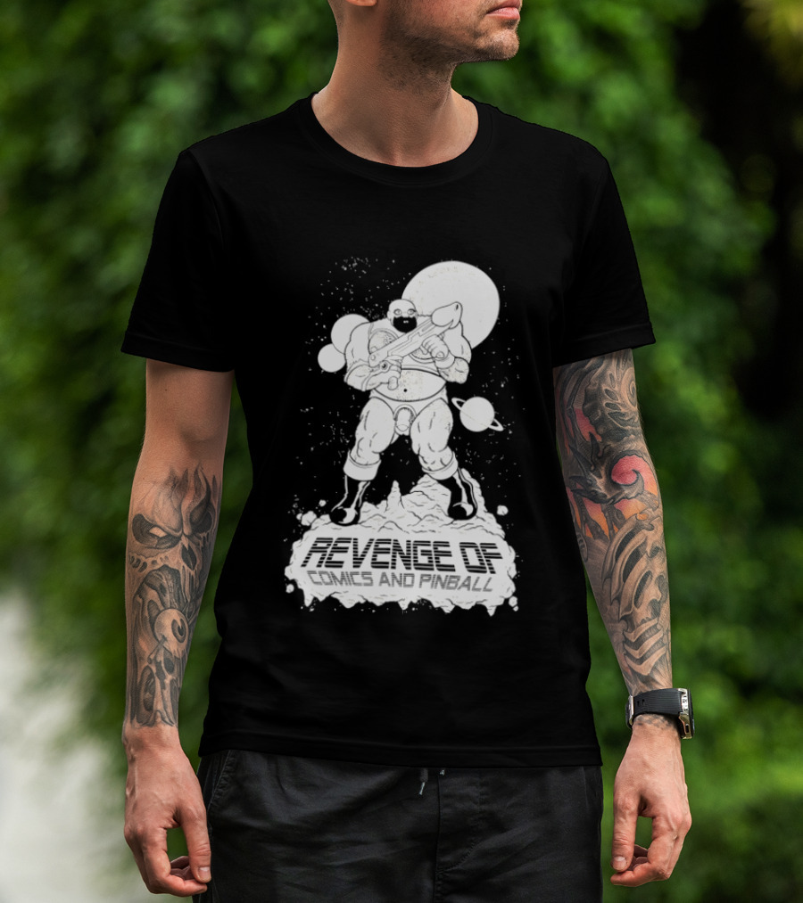 Revenge Of Comics And Pinball Spacesuit Cosmic Warrior Planet Battle T-Shirt