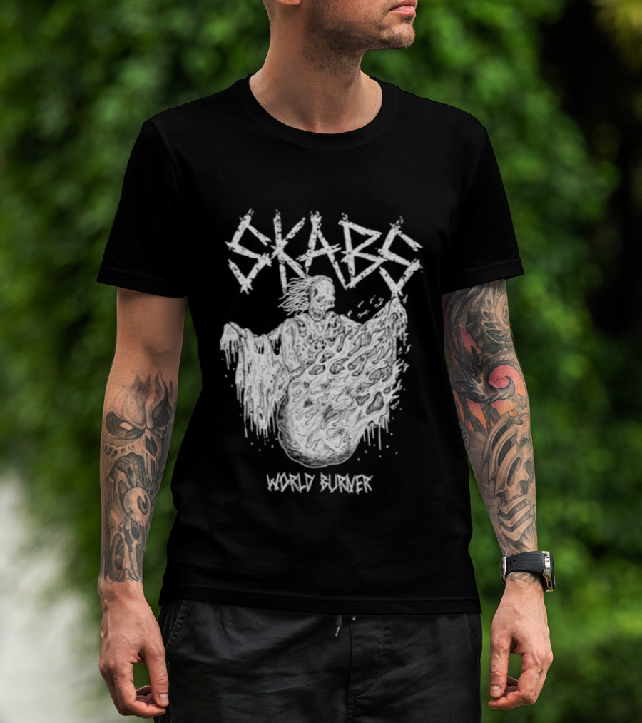 SKABS World Burner Skeleton Phantom Graffiti T-Shirt