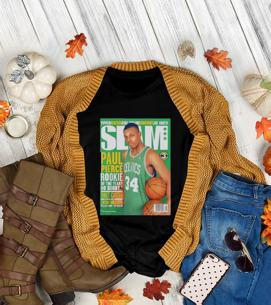SLAM Paul Pierce Rookie of the Year Celtics Vince Carter NBA Basketball Magazine Cover T-Shirt