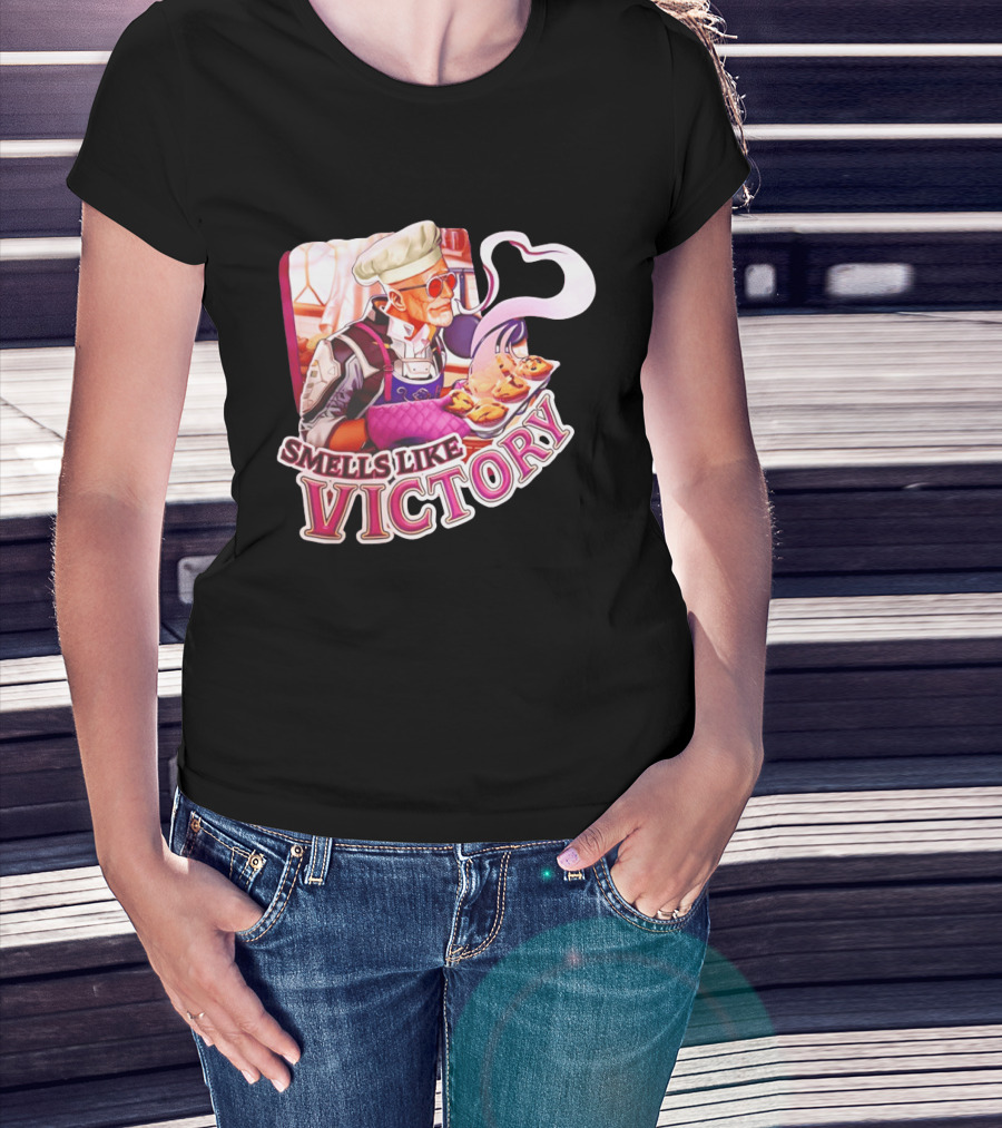 Smells Like Victory Chef Holding Tray Of Freshly Baked Pies In Futuristic Kitchen T-Shirt