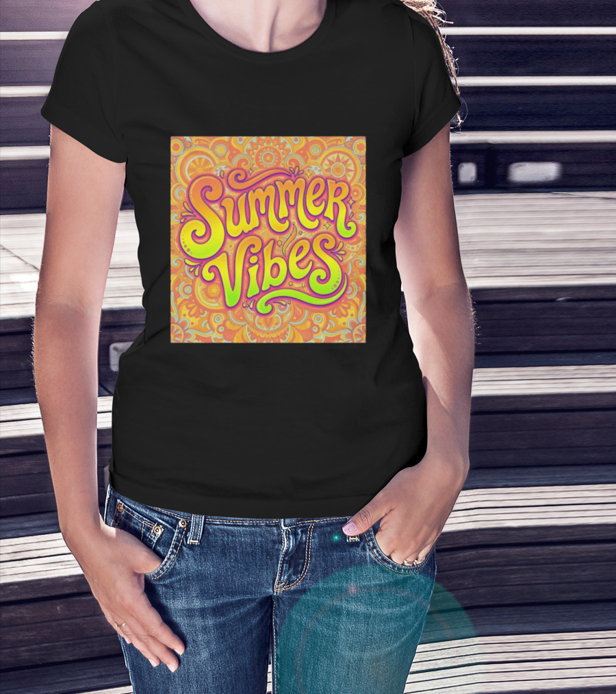 Summer Vibes Psychedelic Groove Floral T-Shirt