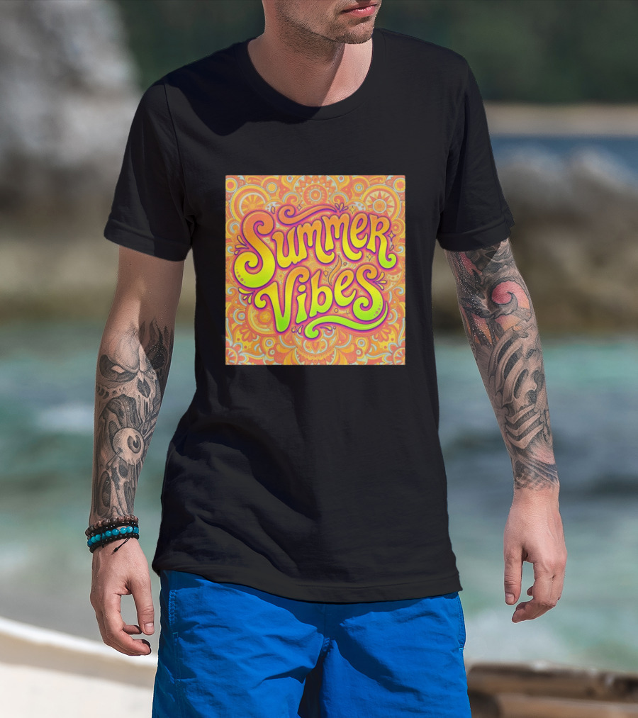 Summer Vibes Psychedelic Groove Floral T-Shirt
