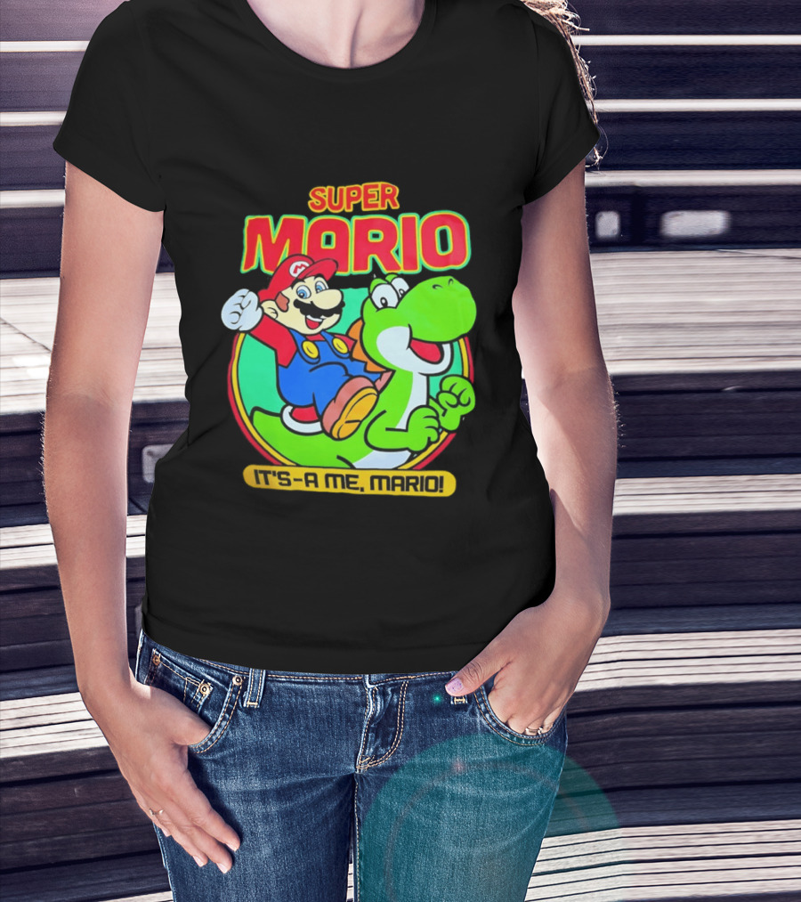Super Mario Yoshi It's A Me Mario Nostalgic Adventure T-Shirt