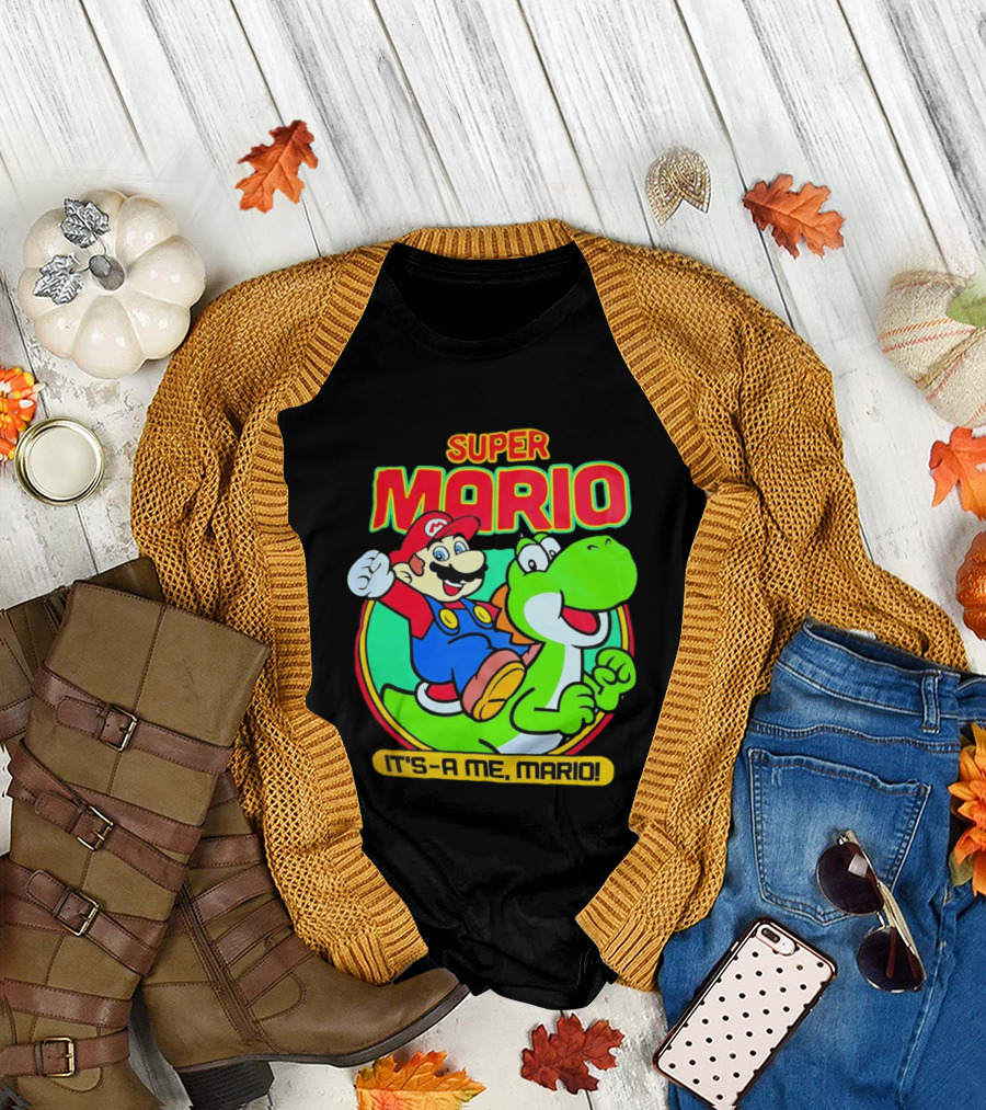 Super Mario Yoshi It's a Me Mario Nostalgic Adventure T-Shirt