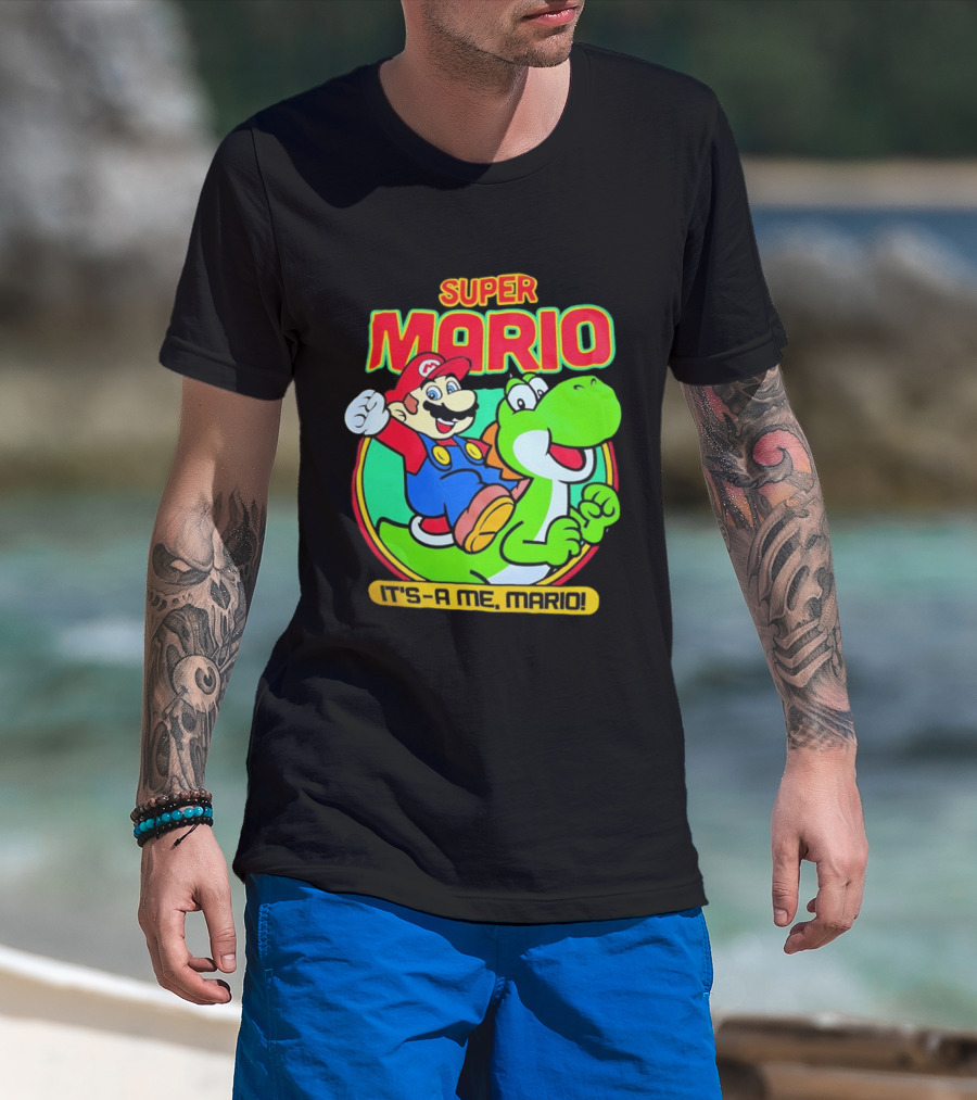 Super Mario Yoshi It's A Me Mario Nostalgic Adventure T-Shirt