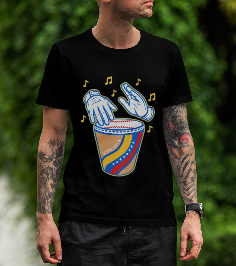Tambor Béisbol Venezuela 2026 Musical Celebration Mexican Baseball Fusion T-Shirt
