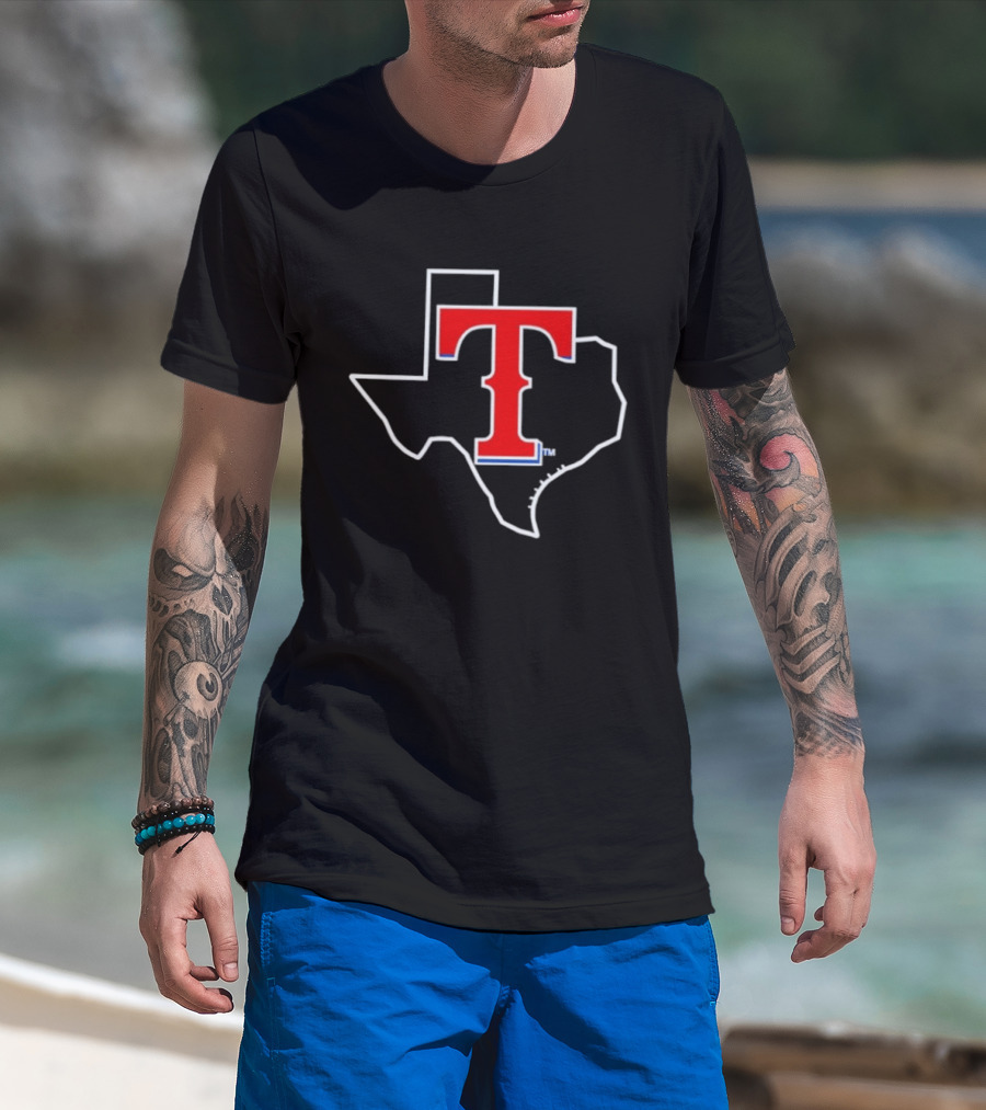 Texas Rangers MLB Iconic State T T-Shirt