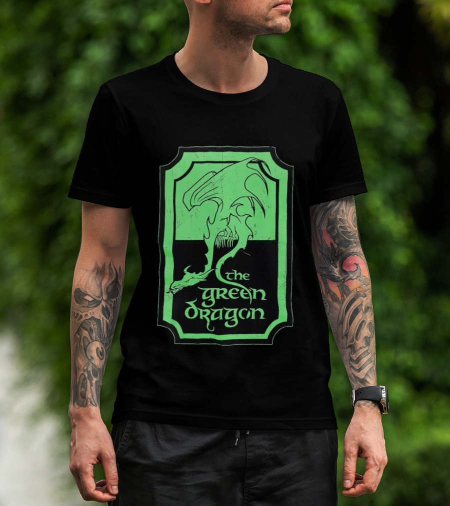 The Green Dragon Lord Of The Rings Fantasy Tavern T-Shirt