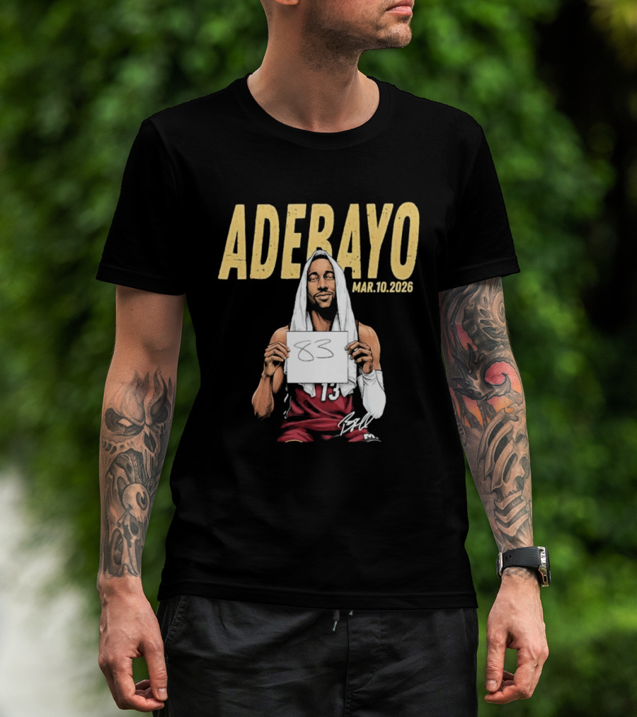 Ultimate Bam Adebayo Career High 83 Miami Basketball March 10 2026 T-Shirt