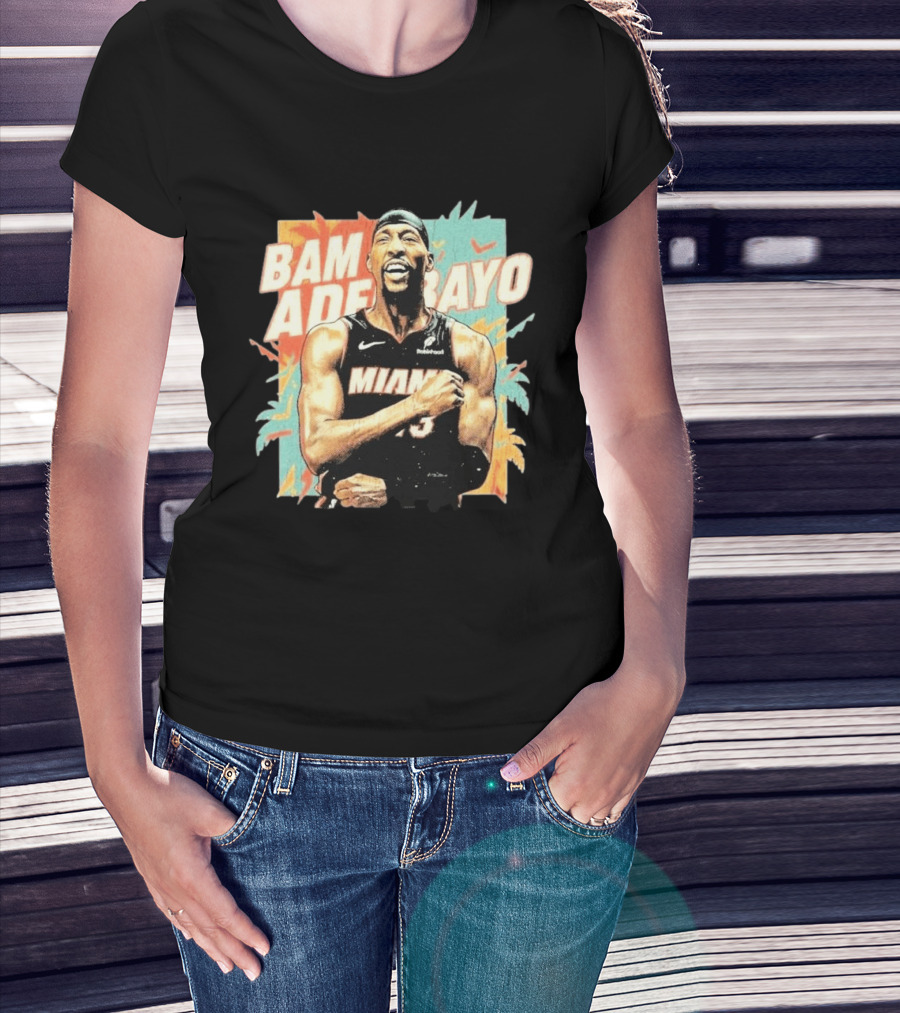 Bam Adebayo Miami Basketball NBA Star Tropical Vibes T-Shirt