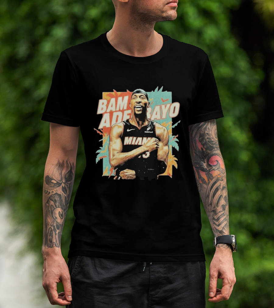 Bam Adebayo Miami Basketball NBA Star Tropical Vibes T-Shirt
