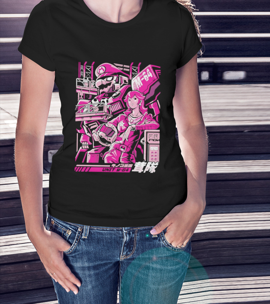 Unit M 64 Mario Mech M 64 Princess Peach T-Shirt