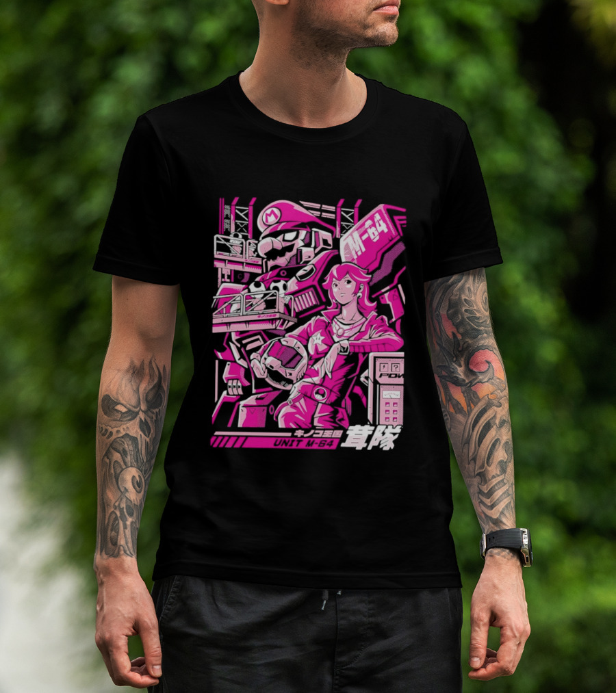 Unit M 64 Mario Mech M 64 Princess Peach T-Shirt