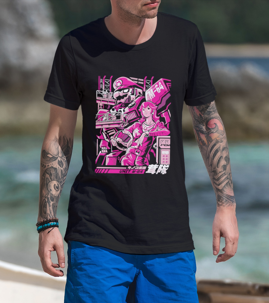 Unit M 64 Mario Mech M 64 Princess Peach T-Shirt