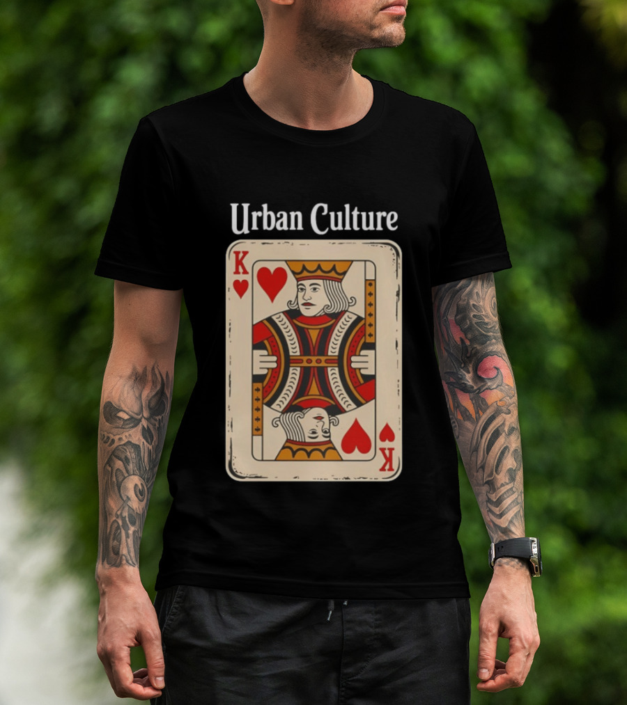 Urban Culture King Of Hearts Card T-Shirt