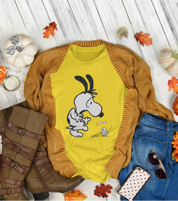 Just A Woman Who Loves Snoopy Boo Halloween T-Shirt