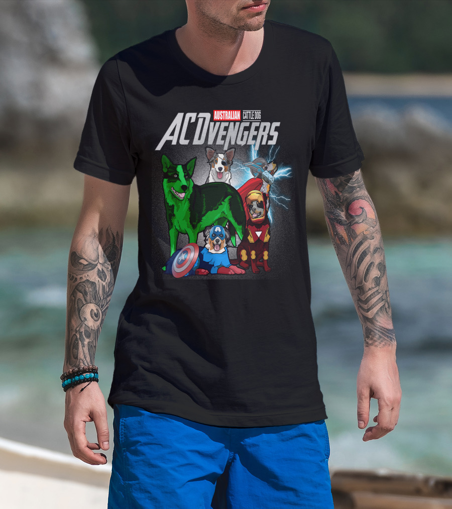 Australian Cattle Dog ACvengers Hero Pups T-Shirt