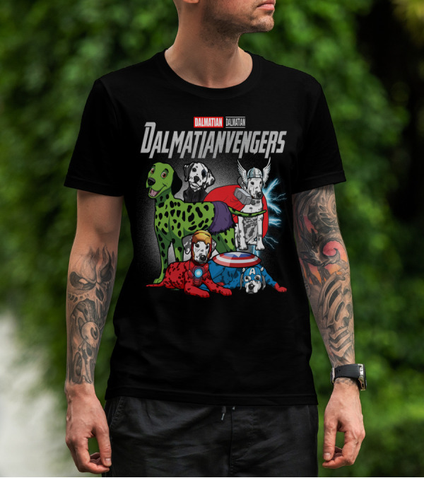Dalmatian Dalmatianvengers Captain Thor Hulk Iron T-Shirt