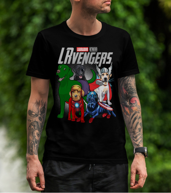 Labrador Retriever LRvengers Superhero Dogs Assemble T-Shirt