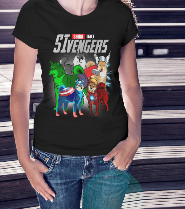 Shiba Inu SIvengers Dog Heroes Avengers T-Shirt