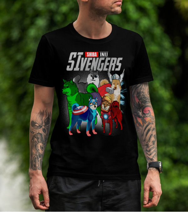 Shiba Inu SIvengers Dog Heroes Avengers T-Shirt