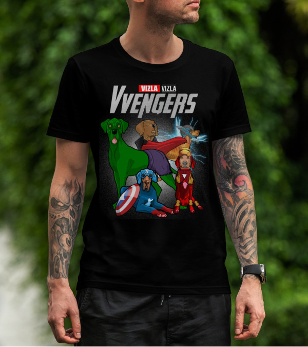 Vizla Vvengers Vizla Dogs Superhero T-Shirt