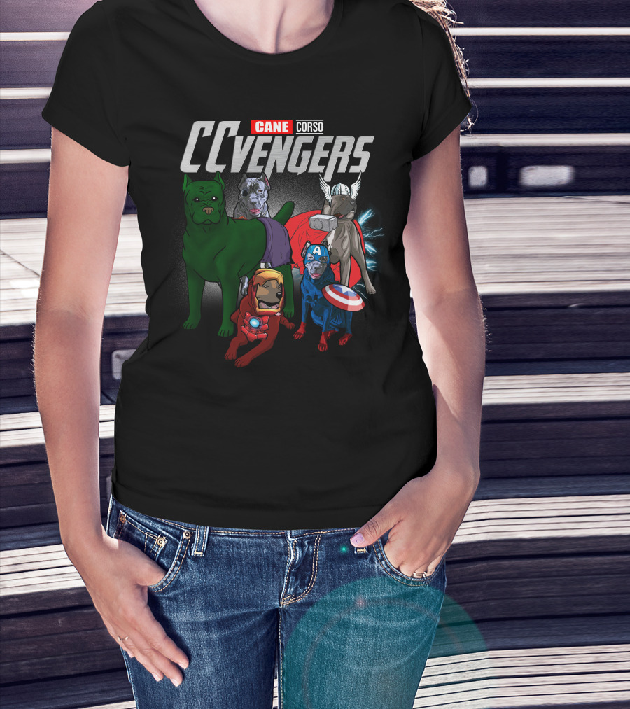 Cane Corso CCvengers Dogs As Superheroes T-Shirt