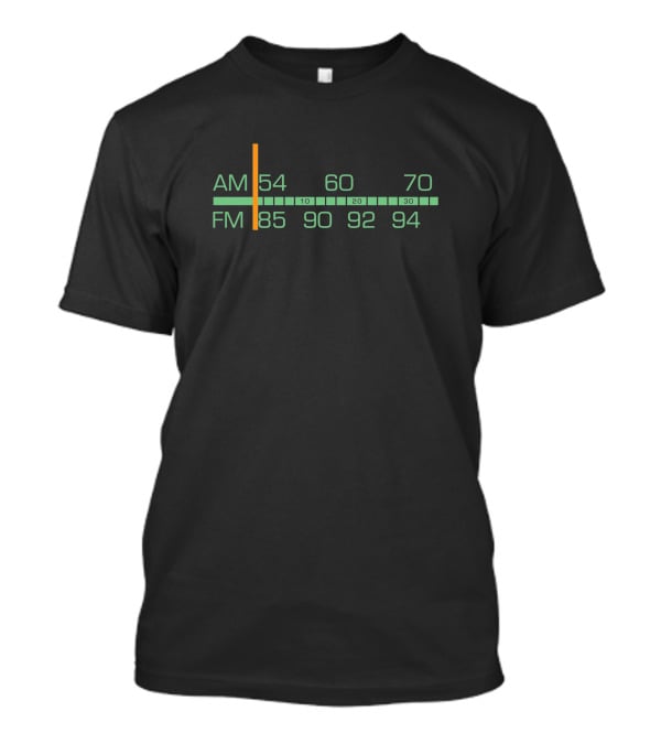AM FM Radio Dial 80s Retro Vintage Tuner Display T-Shirt