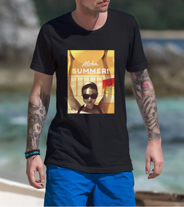 Aloha Summer Beach Ball Sunglasses Retro Vibes T-Shirt
