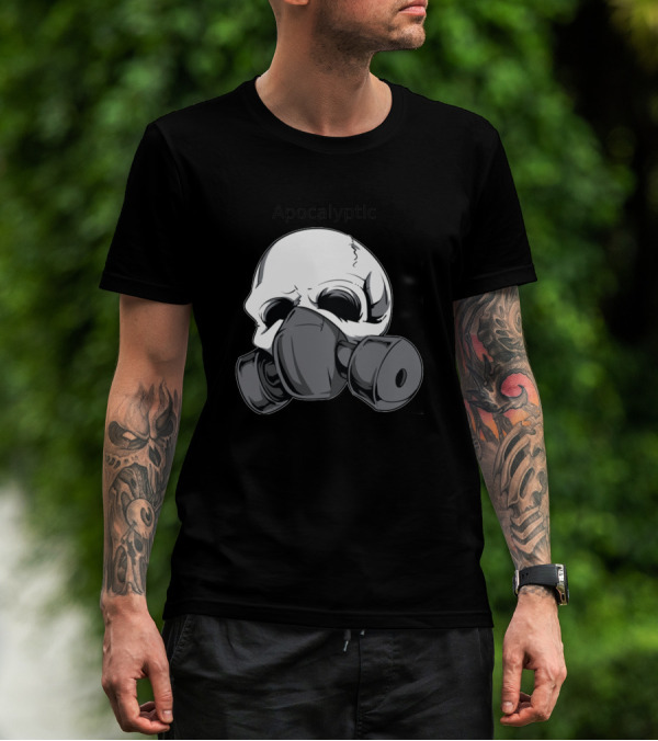 Apocalyptic Skull With Gas Mask 39688 T-Shirt