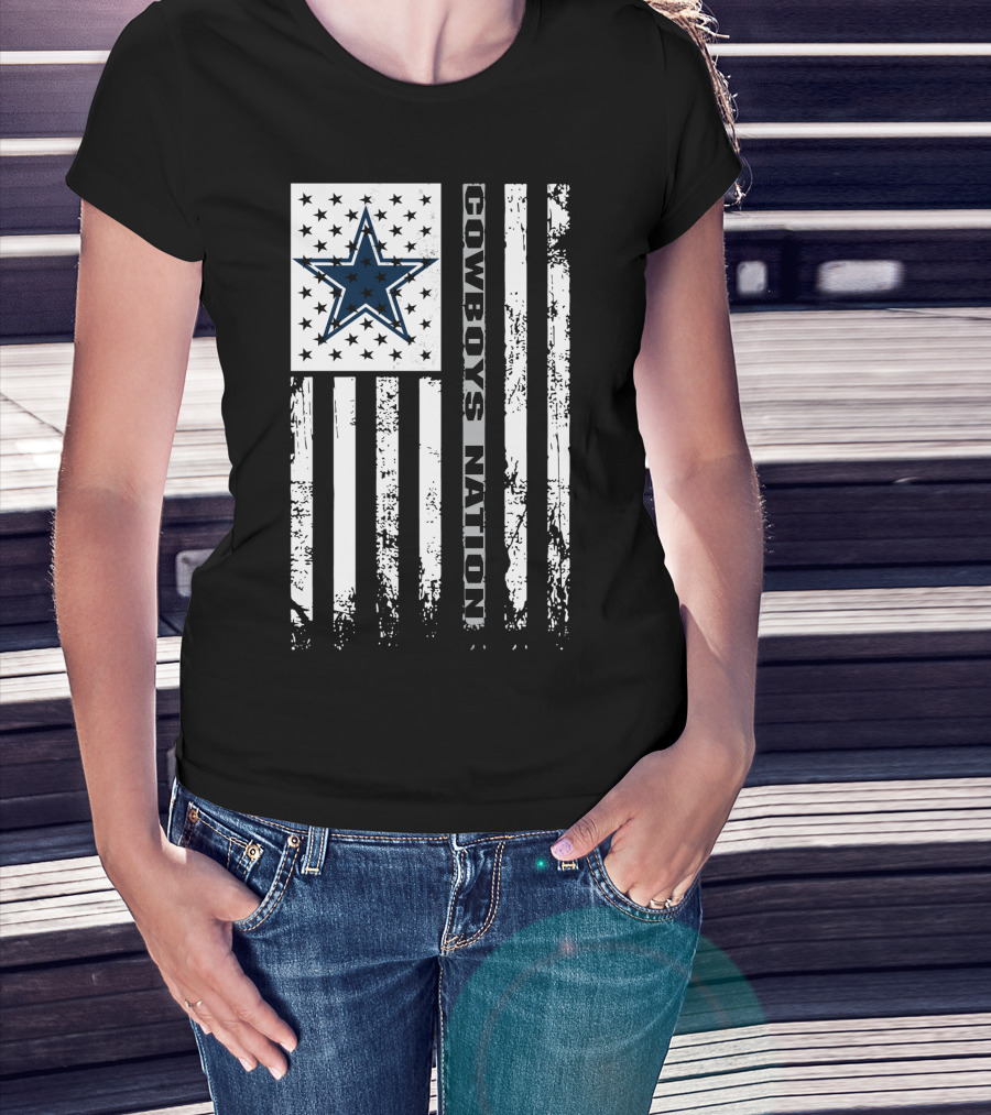 Dallas Cowboys Nation Flag Stars And Stripes T-Shirt